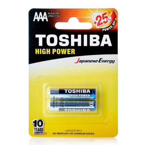 Батарейка LR03 TOSHIBA 2/card