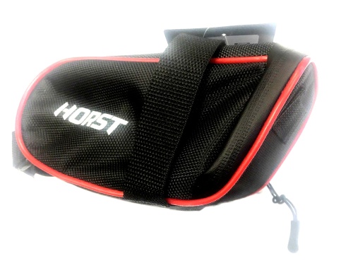 Сумка под седло HORST, 00-555534, р-р "M", 13х11х10см, две липучки, водоотталк, черная