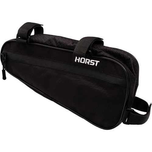 Подсумок 00-555009 подрамный, средний "M" треугольный 30х14х5см, 3 липучки, водоотталк., молния влагозащит, с сетчатым внеш. карманом, черный HORST