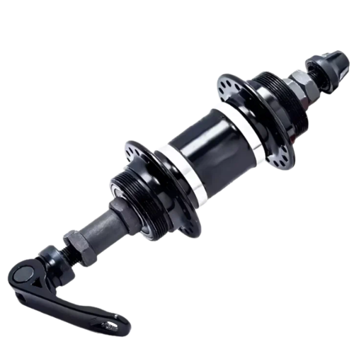 Втулка заднего колеса (005) , алюминиевая, черная, 36 отв., с эксцентриком, под диск 6 отв., 3/8X14GX36HX135X145 7S