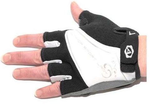 Перчатки 8-7130561 Lady Comfort Gel черно-бело-серые M гель/лайкра/синт.кожа с петельк.