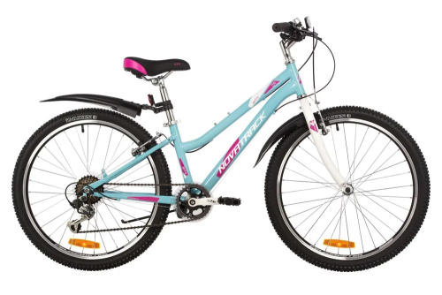 Велосипед NOVATRACK 24" JENNY сталь 12'', голубой, 6 скор.TY21/TS-38/SG-6S, V-brake