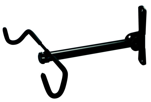 Держатель вело 6-160030 YC-30F настен."ГОРИЗОНТАЛЬНЫЙ" регулируемый угол наклона, до 25кг, с антицарап. сталь складной, инд. уп. черный BIKEHAND