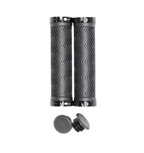 Ручки 00-170474 на руль H240 TwoSideLock 130мм резинов. c 2 фикс. спец. противосколь. поверх. черные