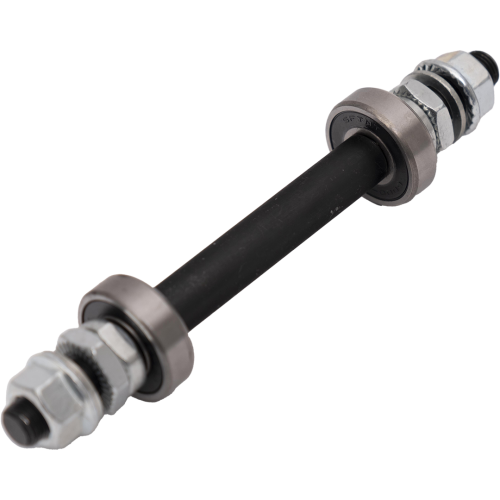 Ось переднего колеса (011) ,3/8*145  с пром подшипником 6000,чёрная, под гайку