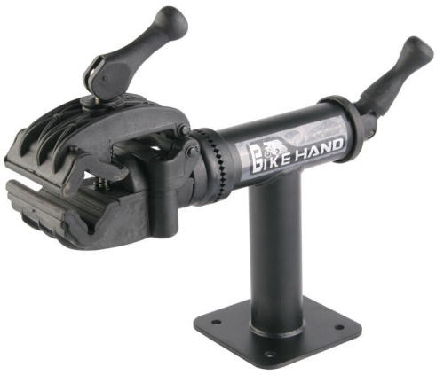 Стенд/держатель 6-210115 вело YC-115 зажим для ремонта с монтажом на верстак. черный BIKEHAND