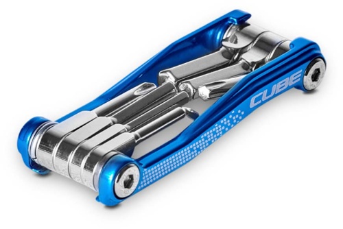 Мультитул CUBE, 7 в 1, голубой хром, код 40394