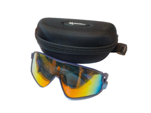 Очки спортивные, 1 сменная линза, KLONK, Синий/черный, Защита от УФ, диоптрическая вставка, чехол, 1