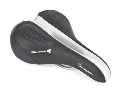 Седло 8-31049988 турист. женск. SONO ASL GEL ZONE 255х170мм с вентил. гелевое(20) черно-белое AUTHOR