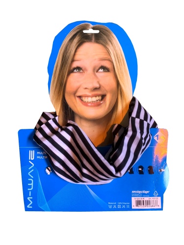 Бандана 5-715122 дыш. полиэстер с микрофиброй 24х48см б/шов. STRIPES полосатая M-WAVE