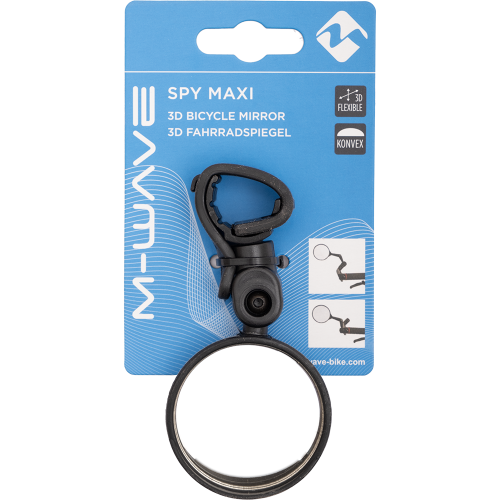 Зеркало 5-270034 вело на руль, вилку, панорамное круглое D=46мм быстросъем. крепление, черн. M-WAVE