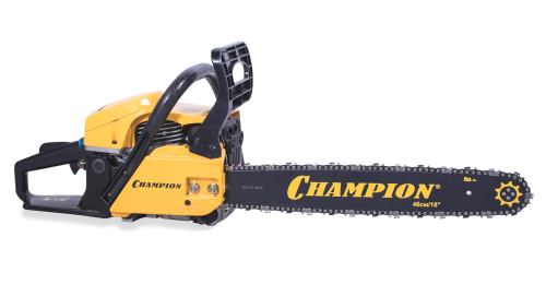 Бензиновая цепная пила CHAMPION 256, двигатель 54 куб.см, 2,5 кВт / 3,4 л.с., 18"/45 см, .325", 1,5 мм, 72 зв., легкий старт