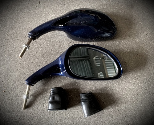 Зеркала (046M8) "Каплевидные" синие