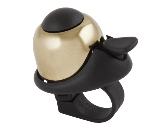 Звонок 5-420067 алюм./пластик мини D=36мм громкий и долгий звук золотистый (на блистере) M-WAVE