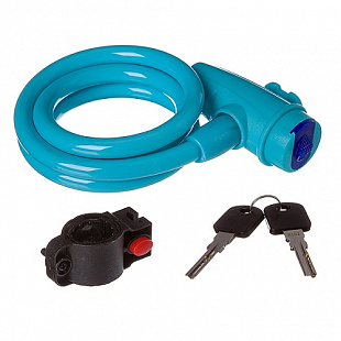 Замок тросовый с ключом 10х1000мм STG TY596, синий, Х87807