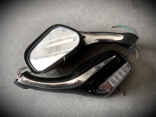 Зеркала (101) "Каплевидное" с поворотом ЛЮКС (черные)