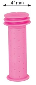 Ручки 00-170455 на руль детские H96 резиновые 102мм с торцевой защит. розовые