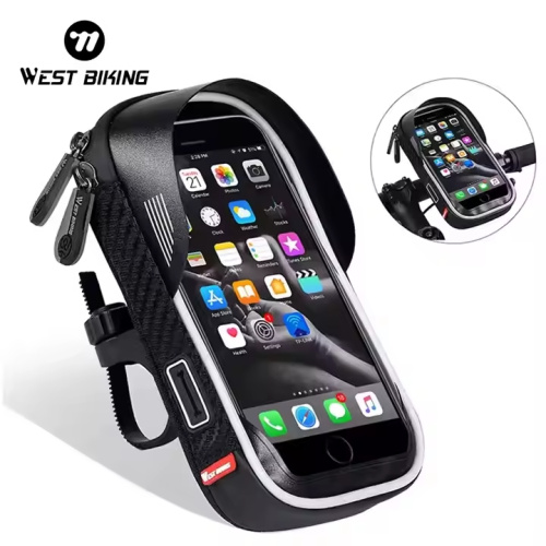 Велосипедная водонепроницаемая сумка для телефона на раму с доступом к сенс. экрану до 6 дюймов, West Biking арт. 0707227