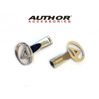 Колпачки для ниппеля 8-37500501 спорт. алюм. с логотипом (2 шт. на блистере) серебр. AUTHOR