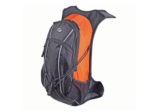 Рюкзак AUTHOR CYCLONE GSB, 8-8100276, спорт. V=9л 595г ЧЕРНО-ОРАНЖ. + желтый чехол от дождя