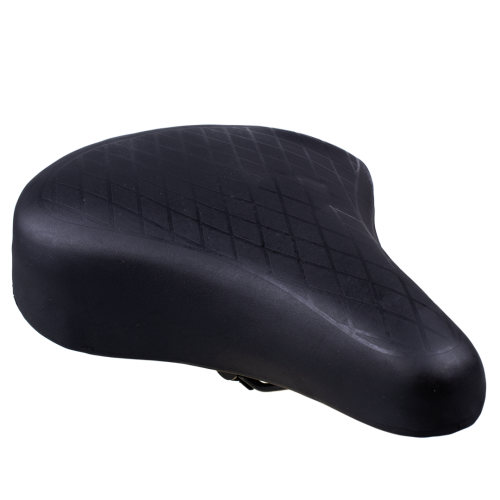 Седло 24-28" прорезиненное, чёрное в ромбик (пружины на металлической основе) модель: 016-003