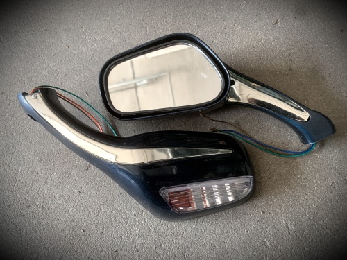 Зеркала (101) "Каплевидное" с поворотом ЛЮКС (синие)