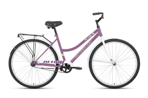 Велосипед ALTAIR CITY 28 low (28" 1 ск. рост 19") 2020-2021, фиолетовый/белый, RBKT1YN81012