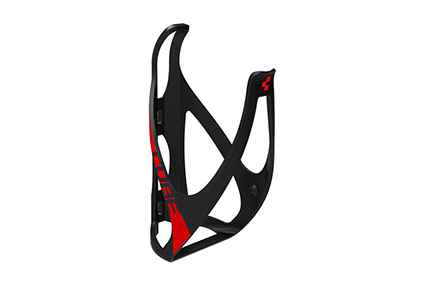 Флягодержатель Cube Flaschenhalter HPP matt black´n´red