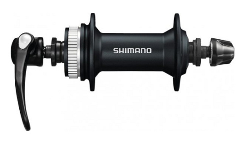 Втулка передняя Shimano Alivio M4050, алюм. 36отв, с эксц., под диск C.Lock, QR 133мм, черная, EHBM4