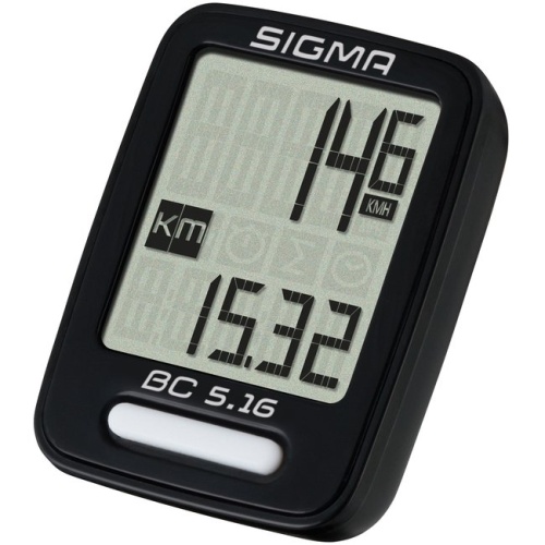 Велокомпьютер SIGMA BC5.16, 4-005160, 5 функций, черный