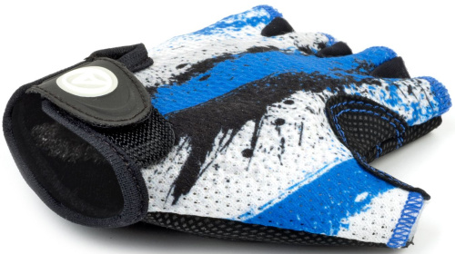 Перчатки 8-7130903 подростк. X6 сине-белые р-р S замша/синт. кожа (20) AUTHOR