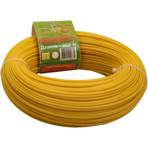 Леска для триммера сечение звезда диаметр 2,7 бобина 200м.,  ЛТЗ-027200 KAYAMA