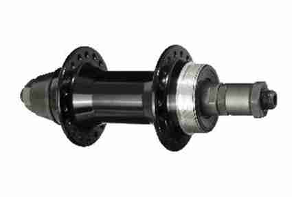 Втулка задняя QUANDO AE-641RQ, 6-160641, алюм. 36отв. под трещотку, с эксц., 135мм, черная