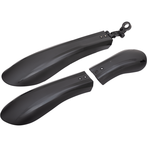 Крылья пластиковые 24"-29" на "Fat-Bike" широкое состоит из трёх частей (модель: XGNB-062-3) чёрные