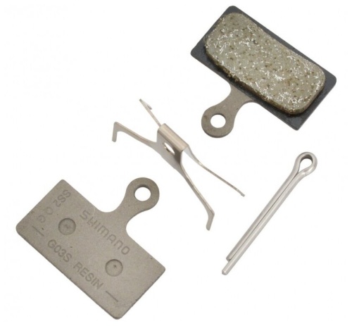 Колодки дискового тормоза Shimano G03S, полимерн., пара, с пружин, с шплинтом