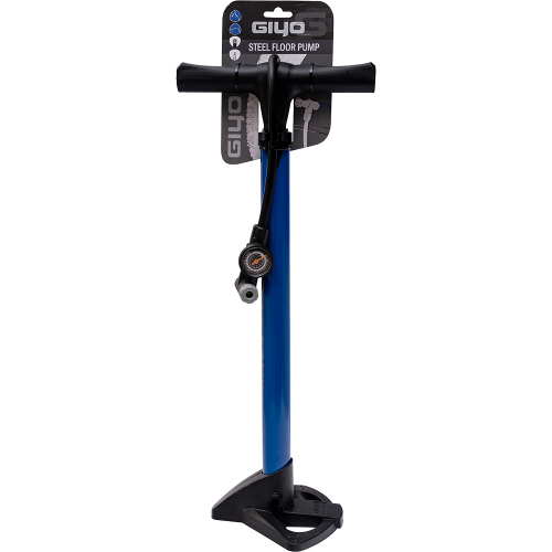 Насос 6-190038 напольный GF-37P стальной, С МАНОМЕТРОМ 1,5" на шланге, универс. головка CLEVER VALVE