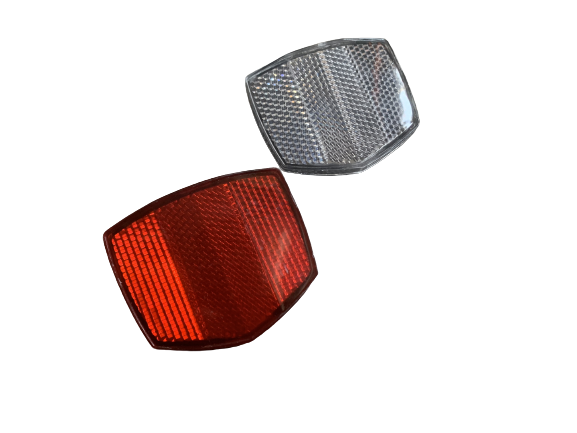 Катафоты (001) комплект , (красный + белый), пара