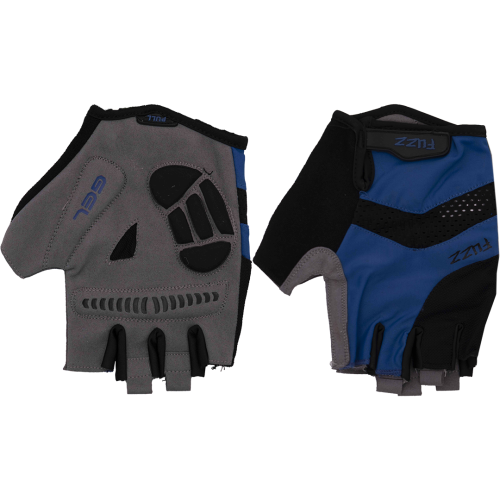 Перчатки 08-202246 лайкра RACE PRO черно-синие, р-р XXL, с петельками, GEL, на липучке FUZZ