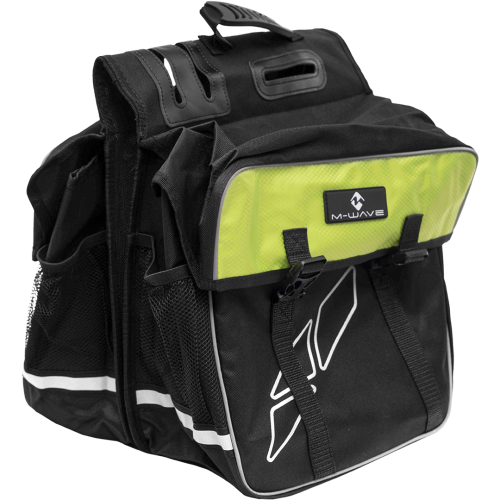 Сумка 5-122805 "штаны" на багажн. "2в1" V=30л (5) черно-зеленая M-WAVE