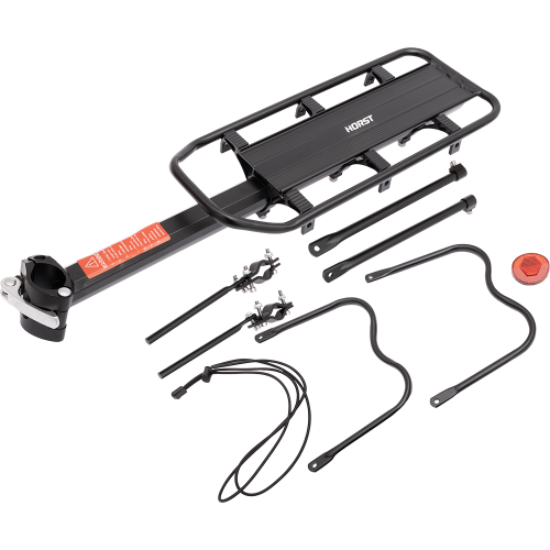 Багажник 00-170326 алюм.H022 подседельн. с дугами и доп.упорами на перья, крепление эксцентр. HORST