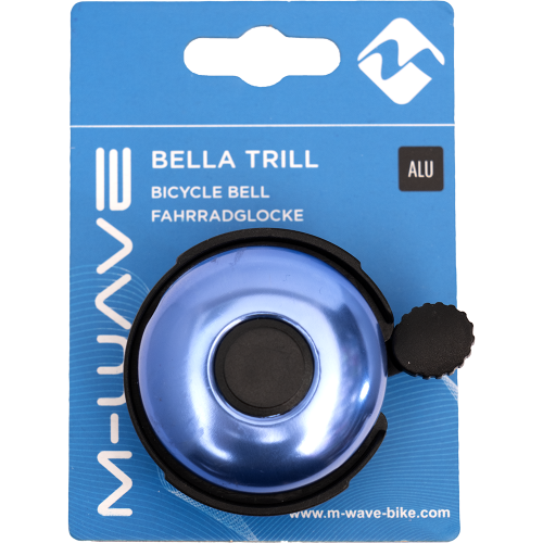 Звонок 5-420154 алюм./пластик D=53мм черно-синий (на блистере) M-WAVE