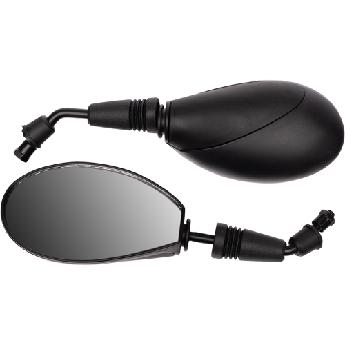 Зеркала УШИ овальные чёрные, M8 универсальные  (уп-ка 50 комп)