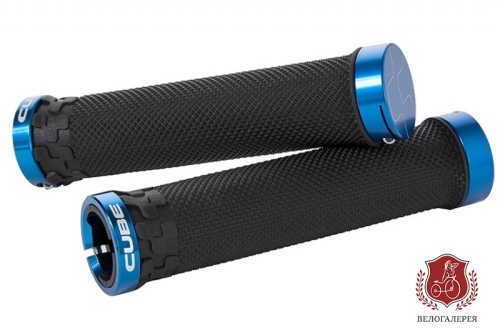 Ручки руля резиновые CUBE Fritzz черный&синий