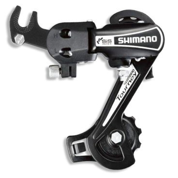 Переключатель задний Shimano Tourney ARDTY21BGSBL, 2-5037, 6-7ск. крюк, черный