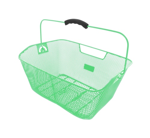 Корзина 5-431615 задняя усил. 41х31х16см сталь на багажник с ручкой (15) зеленая M-WAVE