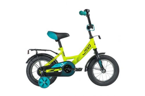 Велосипед NOVATRACK 16" VECTOR лаймовый, тормоз нож, крылья, багажник, полная защ.цепи