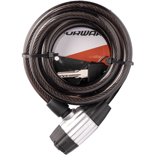 Замок тросовый с ключом 12x1500мм SAIGUAN ZX1208, RLKZX1208001