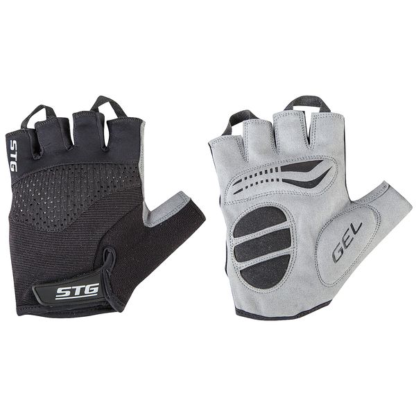 Перчатки STG, мод.AI-03-202,unisex, летние,черные/серые,на липучке,с вентиляцией,размер M