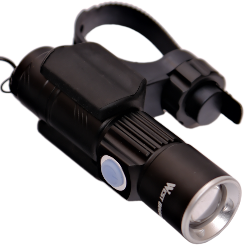 Велосипедная фара с  регулировкой угла рассеивания , линза, освещ. до 200м., 350люмен., 4 режима, West Biking арт. 0701126