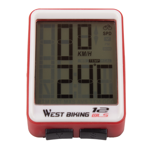 Велокомпьютер беспроводной West Biking, 13 функций, IPX6, компактный размер 6×4,4×1,5 см